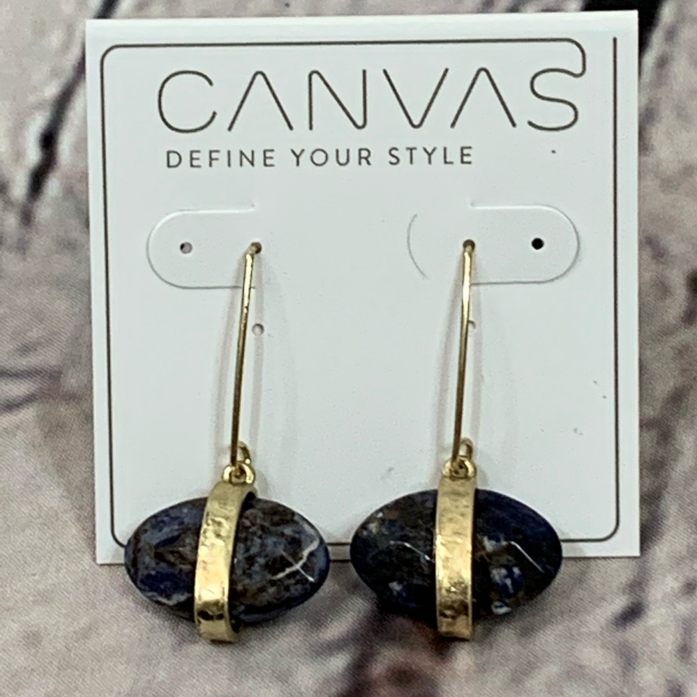 Canvas Natural Stone Earrings - NWT